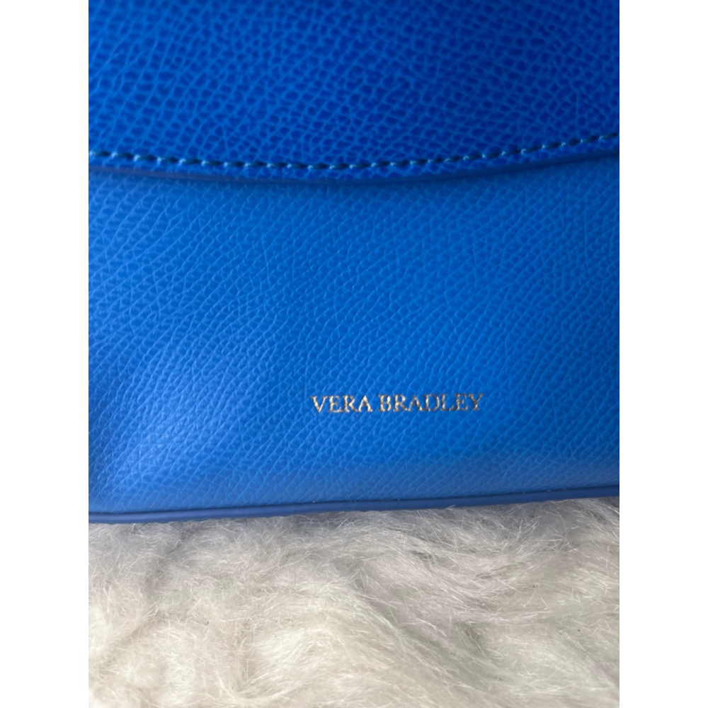 Vera Bradley Twice As Nice Crossbody Coastal Blue Genuine Leather Purse - Picture 3 of 12